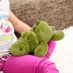 Peluche bouillotte crocodile vert
