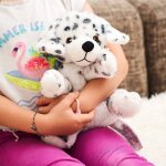 Peluche bouillotte dalmatien blanc