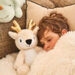 Peluche bouillotte faon rose rose
