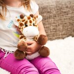 Peluche bouillotte girafe jaune