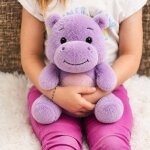 Peluche bouillotte hippo rose