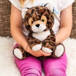 Peluche bouillotte leopard beige