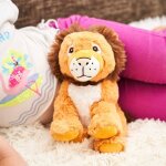 Peluche bouillotte lion jaune