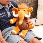 Peluche bouillotte mammouth marron