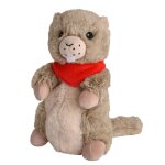 Peluche bouillotte marmotte marron