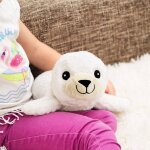 Peluche bouillotte otarie blanc