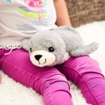 Peluche bouillotte otarie gris
