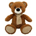 Peluche bouillotte ours marron marron