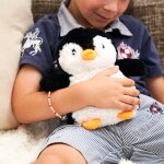Peluche bouillotte pingouin blanc