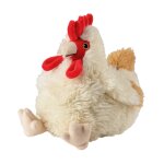 Peluche bouillotte poule beige