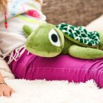 Peluche bouillotte tortue vert