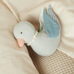 Peluche canard, 20 cm en lin et coton canard