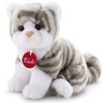 Peluche chat tigr gris 20 cm gris