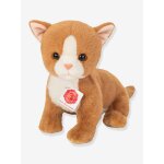 Peluche chaton 24 cm teddy hermann rouge