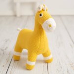 Peluche cheval mini en coton yelow