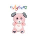 Peluche chien cutydoos love 13 cm rose