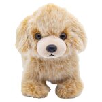 Peluche chien doudou ultra doux nougat beige