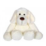Peluche - peluche chien flatoutou blanc - 50 cm blanc