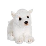 Peluche - peluche chien floppipup westie - 22 cm blanc