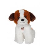 Peluche - peluche chien mimi dogs sonore blanc et marron - 18 cm marron