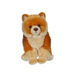 Peluche - peluche chiens r�alistes assis - peluche loulou de pom�ranie - 25 cm beige
