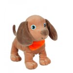 Peluche chiot - fun puppies sonores, marron clair foulard orange orange