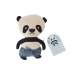 Peluche en coton et polyester bleu