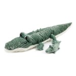 Peluche crocodile maman et son b�b� vert