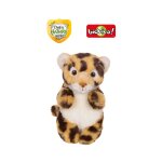 Peluche dfis nature protect - gupard - 15 cm collaboration bioviva blanc
