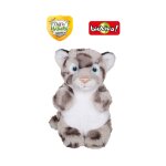 Peluche dfis nature protect - panthre des neiges 15cm collaboration bioviva blanc