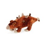 Peluche dino ankylosaure 26cm 100% recycle marron