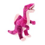 Peluche dino spinosaure 26cm 100% recycl�e rose