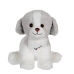 Peluche - peluche dogz & kats sonores 18 cm - chien gris gris