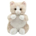Peluche doudou chat ultra douce pour enfant milo beige