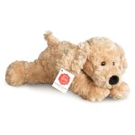 Peluche doudou chien ultra douce 28 cm beige