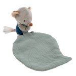 Peluche et doudou plat souris bleu