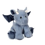 Peluche - peluche dragon trendy, bleu jeans 30 cm bleu