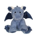 Peluche - dragon trendy color bleu jeans - 50 cm bleu
