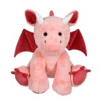 Peluche - dragon trendy color rose poudr� - 50 cm rose