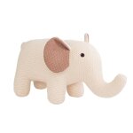 Peluche �l�phant mini en coton beige and brown