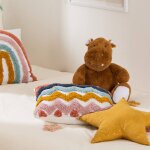 Peluche enfant - hippo marron caramel
