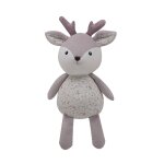 Peluche faon de 30 cm esprit enchant� lilas