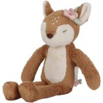 Peluche faon fairy garden (10 cm) rose, beige, marron
