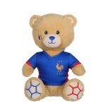 Peluche fff equipe de france de football, ours maillot 24 cm rouge