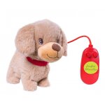 Peluche filoguid�e chien victor marche avec moi beige