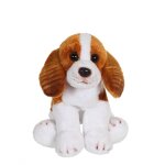 Peluche - peluche floppipup cavalier king charles - 22 cm blanc