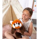 Peluche floppy choopy panda roux 40 cm blanc