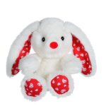 Peluche - peluche fluffy love - lapin cr�me - 14 cm blanc