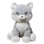 Peluche g�ante chat moustache - made in france gris