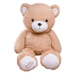 Peluche gante ours gaston - made in france beige